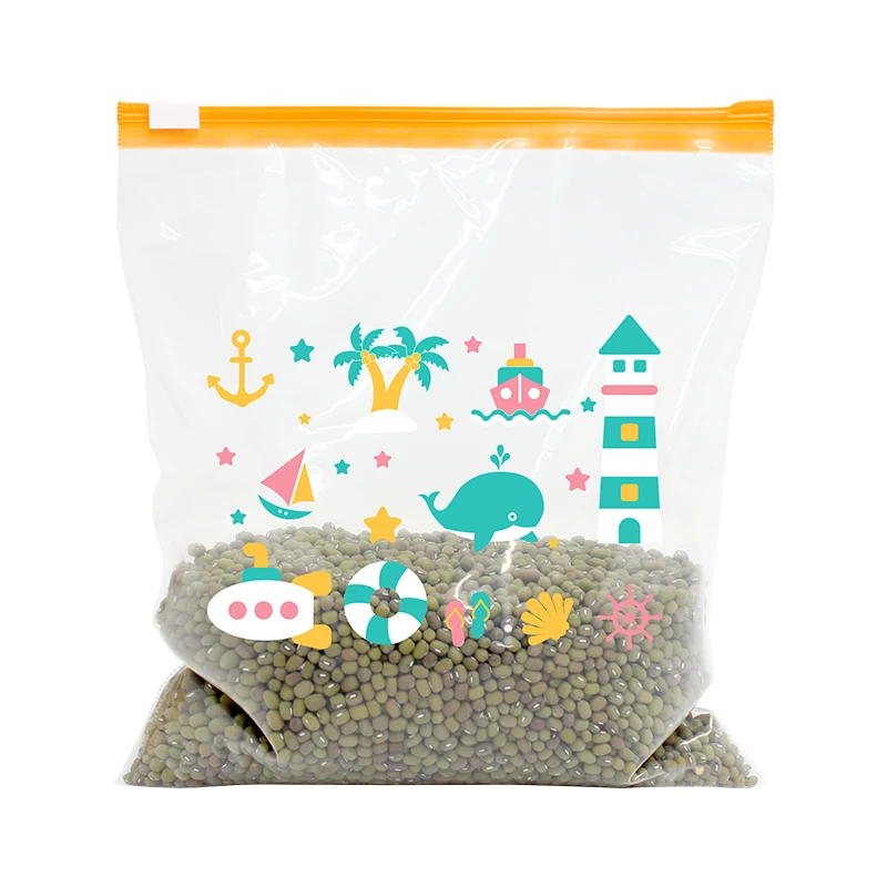 Пластиковая упаковка для пищевых продуктов Yurui, морозильная камера с индивидуальным принтом, сумки на молнии, слайдер, сумка на молнии