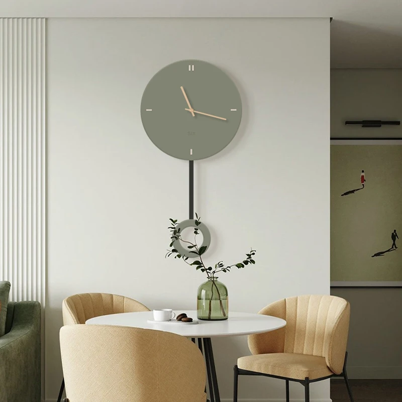 Nordic Creative Wall Clock Modern Minimalist Wall Art Solid Color Home Decoration Living Room Bedroom Studio Dinning Hall Aisle