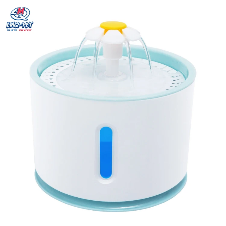 Питьевой фонтанчик для домашних животных, кошек со светодиодной подсветкой, USB-кабель, сменная фильтрация, автоматический питьевой фонтан