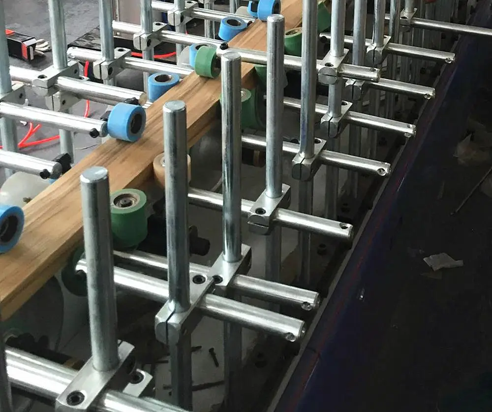 Excellent PUR  hot melt glue profile wrapping machine with fast changing rollers 05