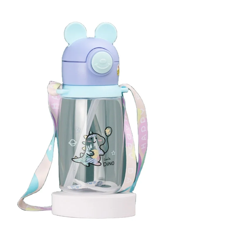 Widely Used Cute Cartoon Large Sippy Kids Plastic Water Bottle