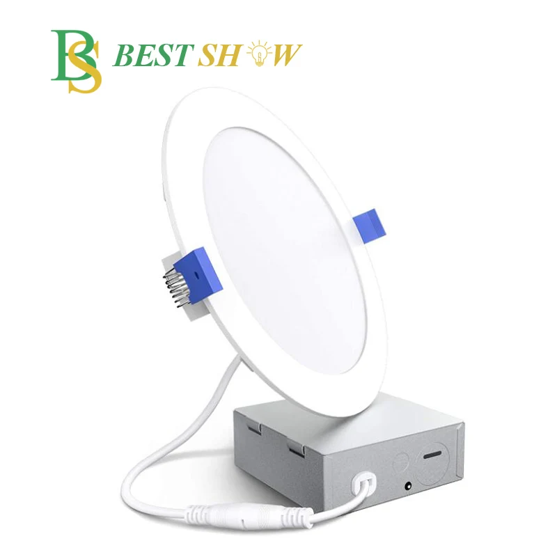 Lifud driver Aluminum box packing customized 6 8 inch 12w 18w round led panel light with junction box