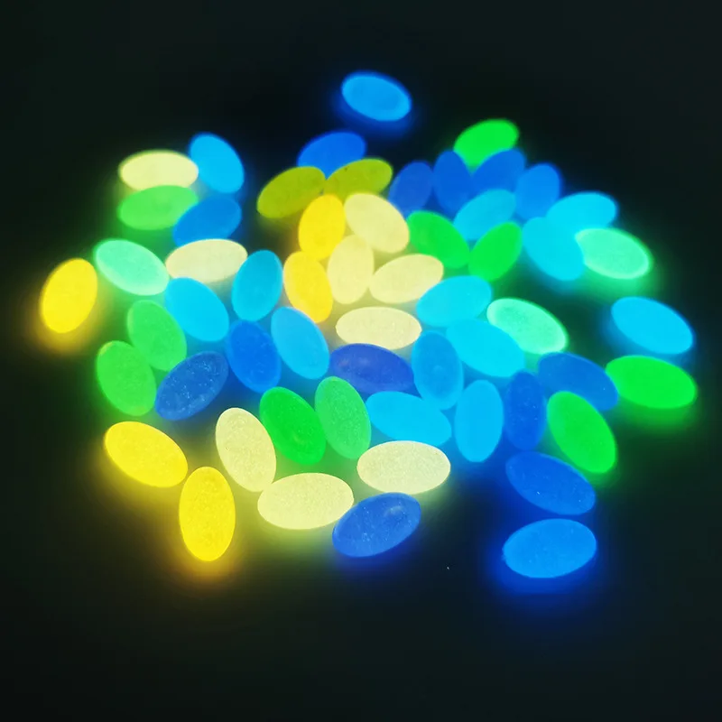 Hongzhi Transparent Chocolate Beans Rugby Shape Beads Glow In The Dark Bead For Kid Party Decor