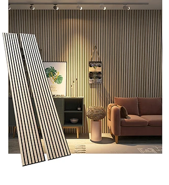 Kasaro Modern Interior Wall Decoration Indoor Pet Polyester Acoustic Decorative Wooden Sound Isolation