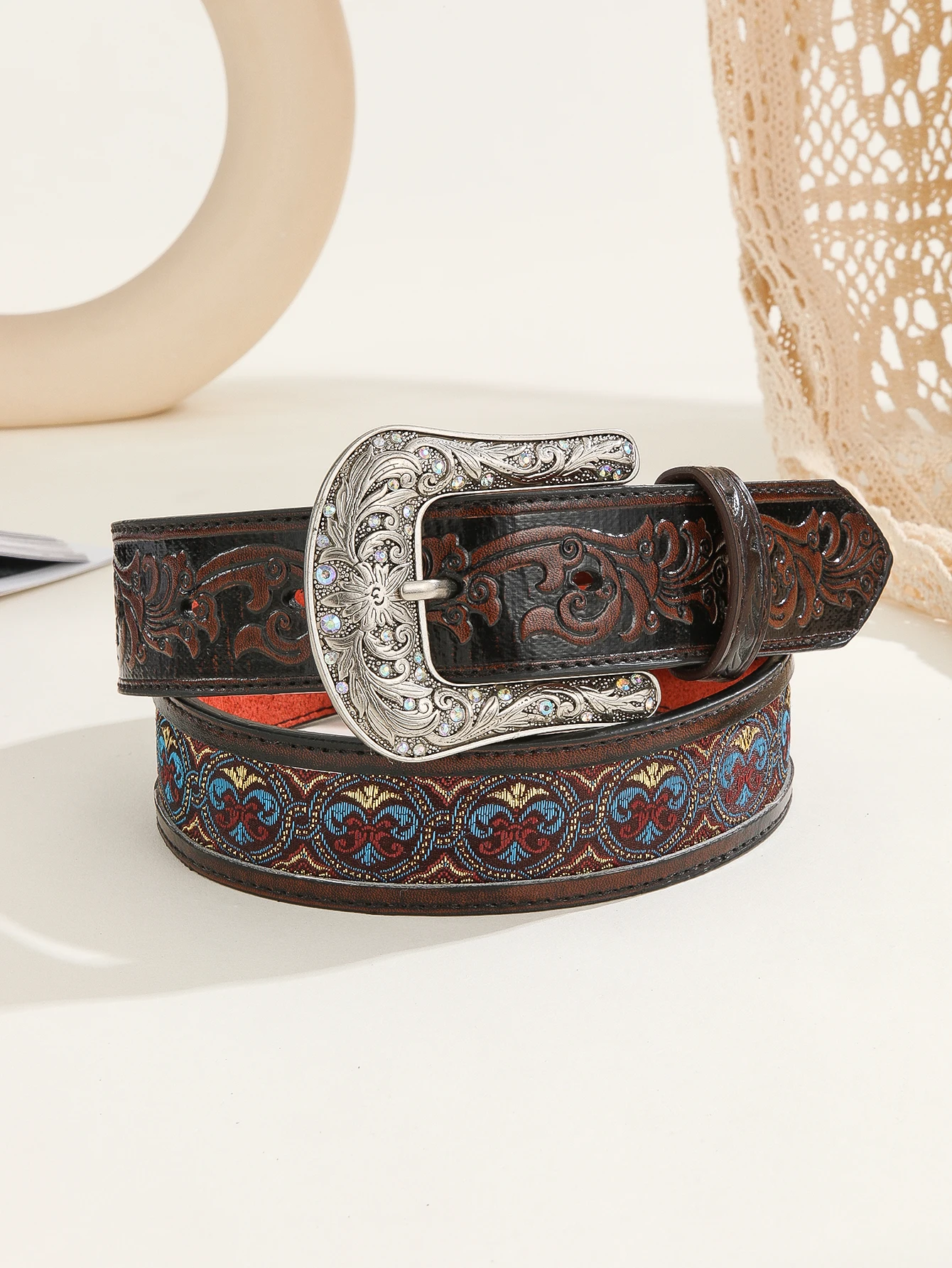 Best Quality Multi Colour Hand Engraved Rodeo Leather Belt Western Fashion Leather Belt Factory Price