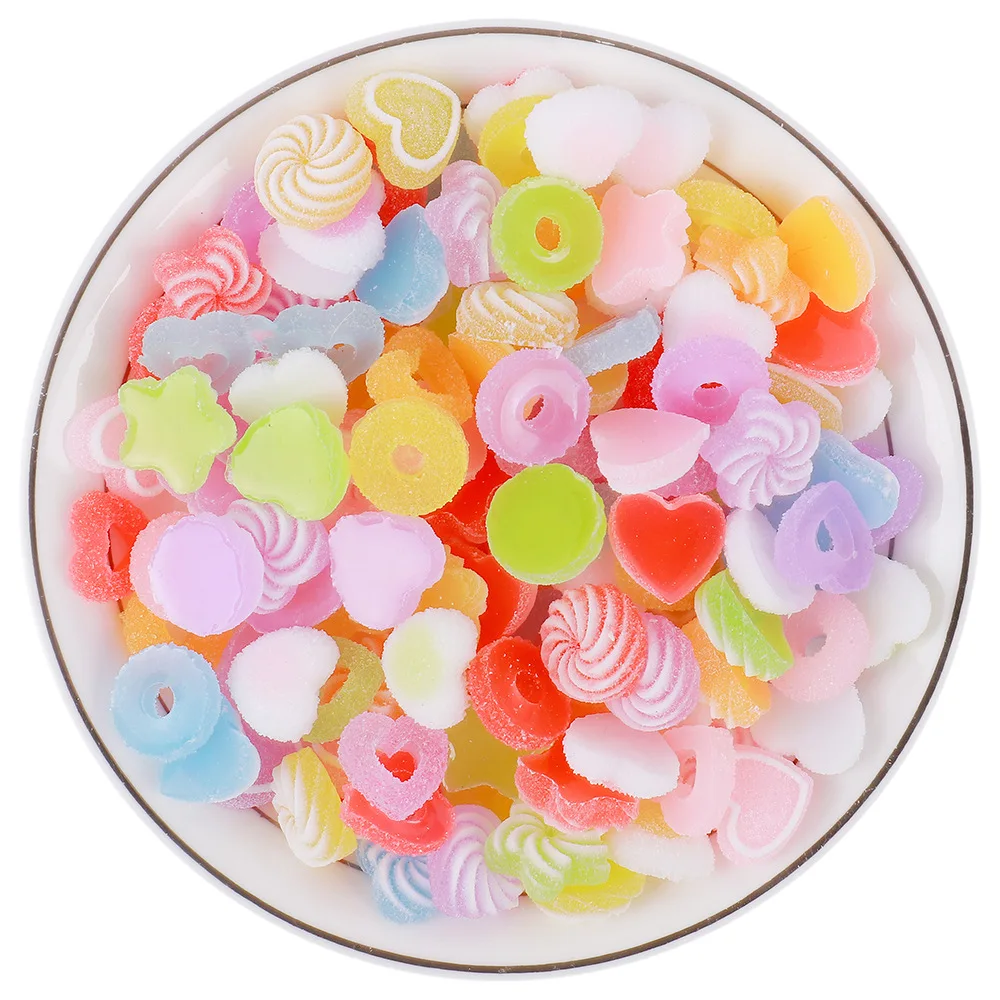 Multiple Shaped Simulation Cute Heart Candy Soft Sweets Resin Cabochon Mini Food Embellishments For Scrapbooking Diy Accessories