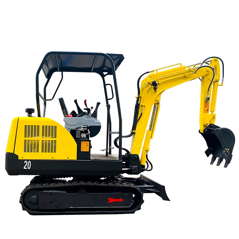 Chinese Mini  Rubber Track  Crawler Excavator 2  Ton Backhoe Hole Digger Agriculture Excavators for Construction