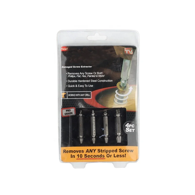 The High Carbon Steel Speeyd Broken Bolt and damaged Screw Extractor and Remover Set with Vertical Bubble Shell Packing