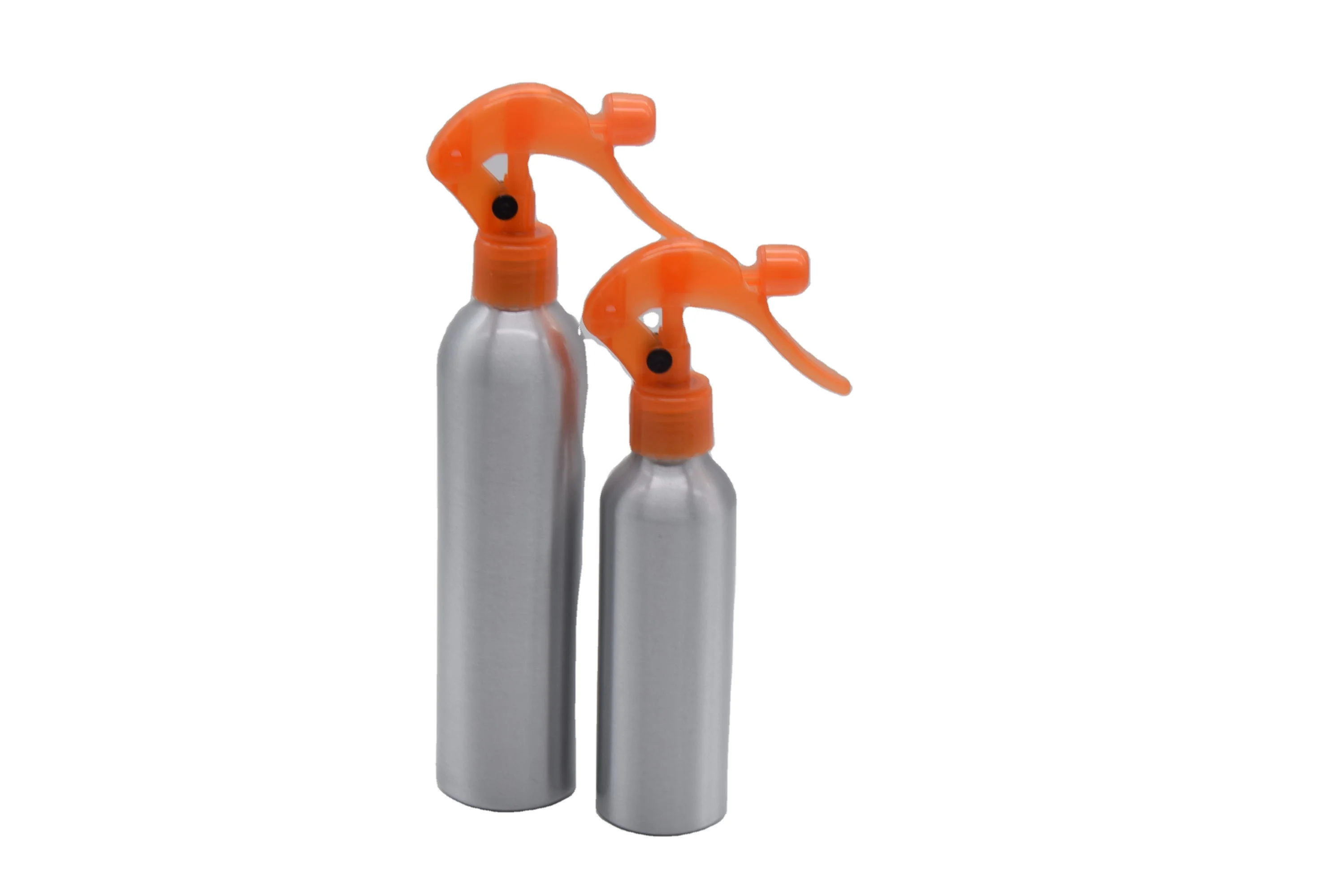 
500ml 300ml 250ml new luxury empty aluminum essential oil bottle with mini trigger sprayer different size spray aluminum bottle 