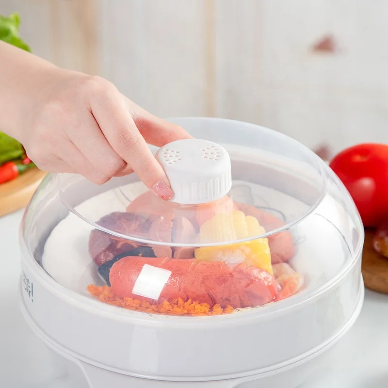 Multi-Purpose BPA FREE Plastic Microwave Steamer For Healthy Cooking Quick Fast Vegetables, Meats, Poultry Fish - Vented Knob