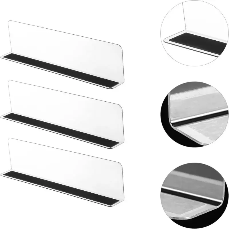 JIHONG Custom Acrylic Display Divider Organizer Clear Plastic Merchandise Shelf Baffle warehouse storage supermarket shelves