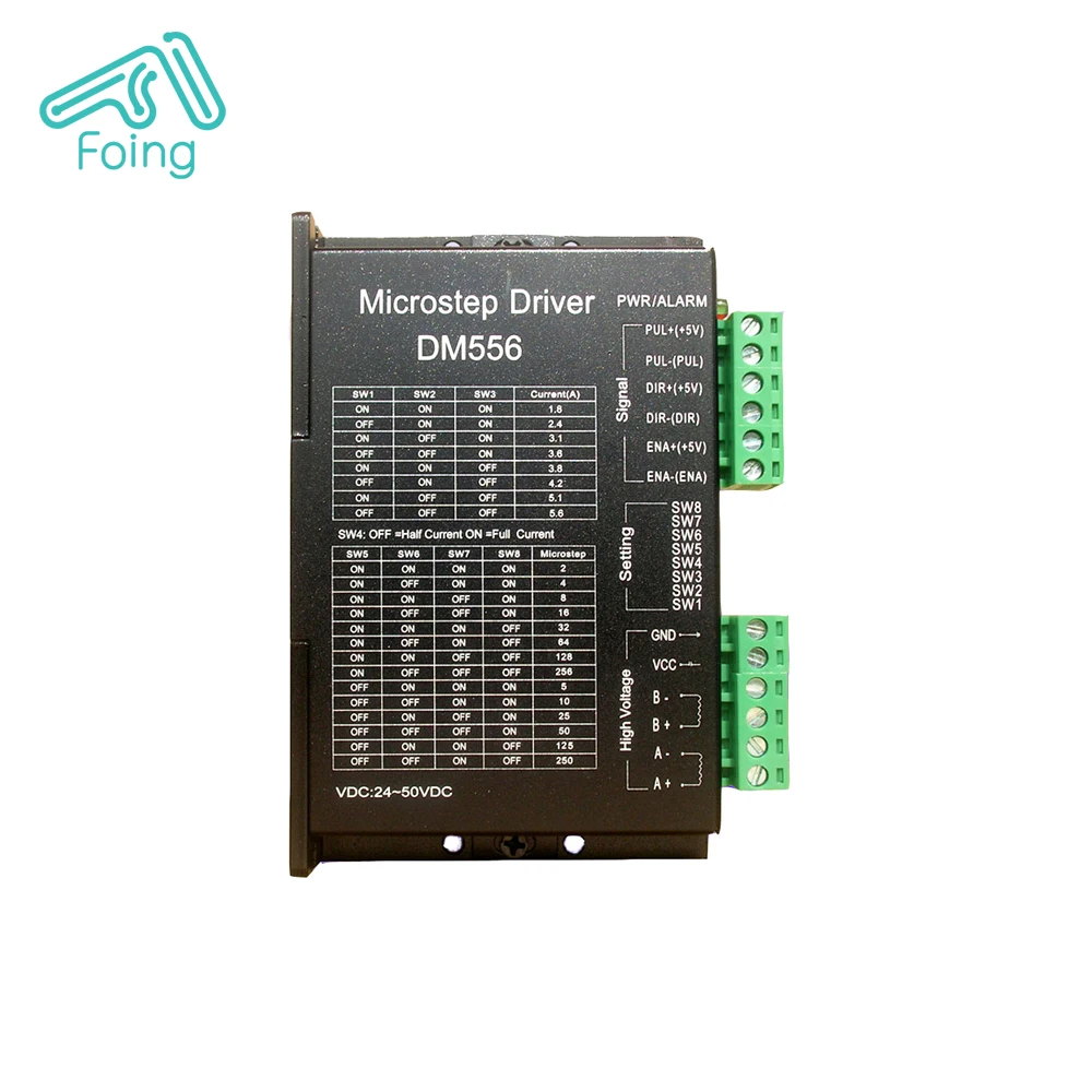 High Performance 256 Subdivision 5.6A 24-50V 57/86 Stepper motor driver DM556