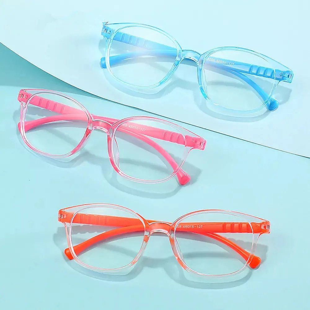Fashion Boys Girls Transparent Eyeglasses Children Blue Blocking Optical Glasses Frame Anti Blue Light Glasses for Kids