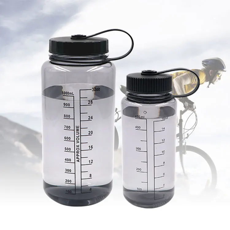 Real BPA free wide mouth 1L litre 1000ml cool tritan drinking plastic sport water bottle