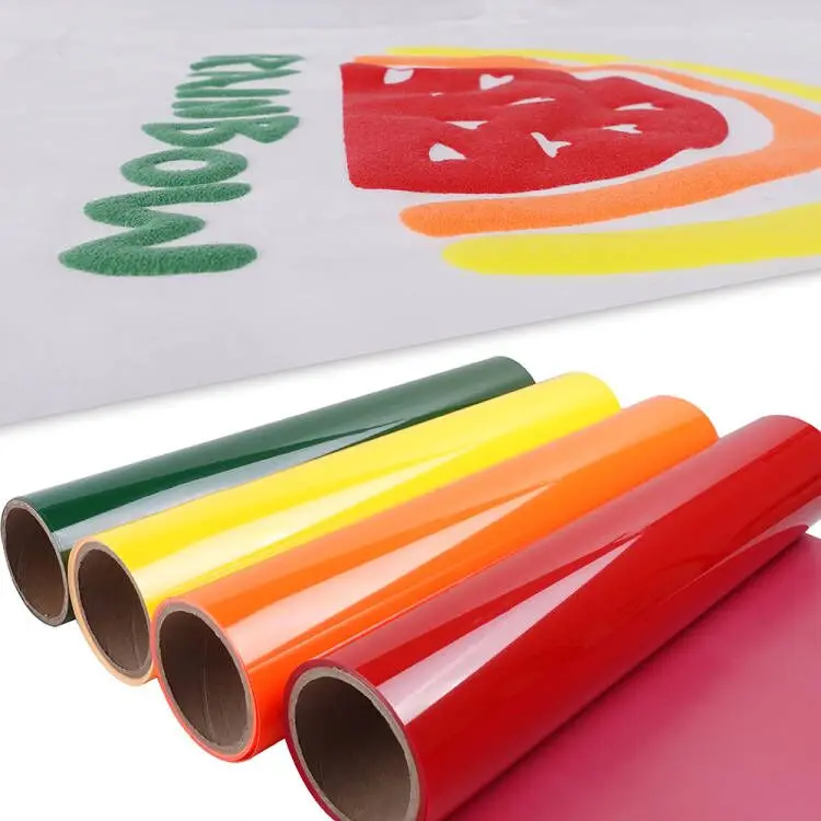 Горячая распродажа! Теплопроводная поливинилхлоридная roll Утюг на htv буфами на рукавах винил для футболки H 3d слойка теплопроводная поливинилхлоридная