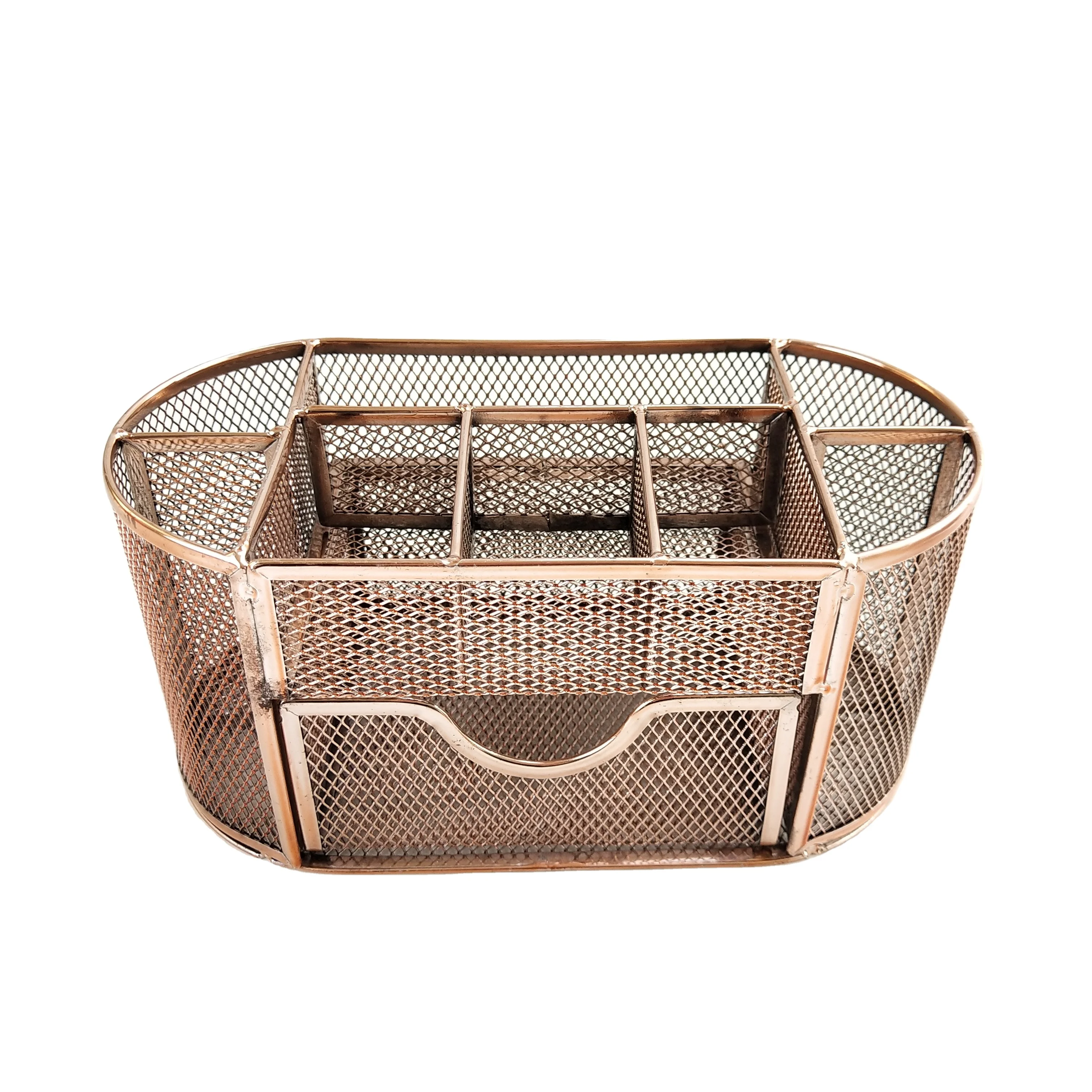 School Supplies Caddy Container Stationery Desk Organizer Pencil Clips Storage Holders Multifunctional 9 Compartment Pen Holder