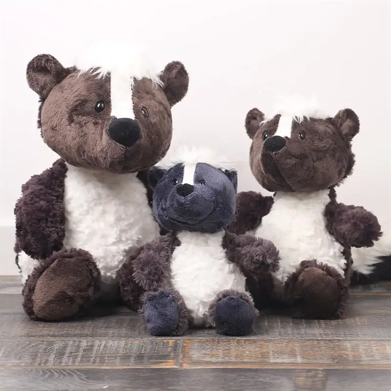 Cartoon Honey Badger Plush Doll Soft Anima Stuffed Toy with Comfort Pillow Birthday Gift for Girls