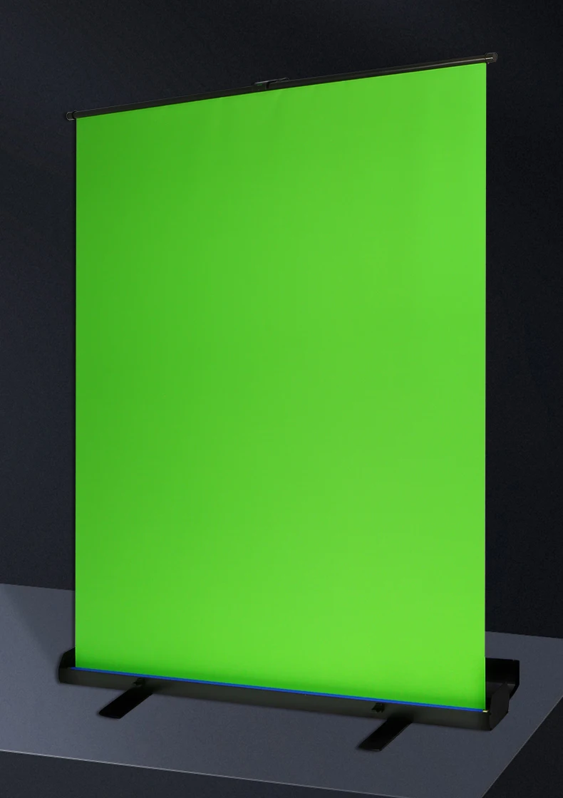 2*2.5M Green Screen Collapsible Backdrop Wrinkle-Resistant Ultra-Quick Setup Background for Streaming Video