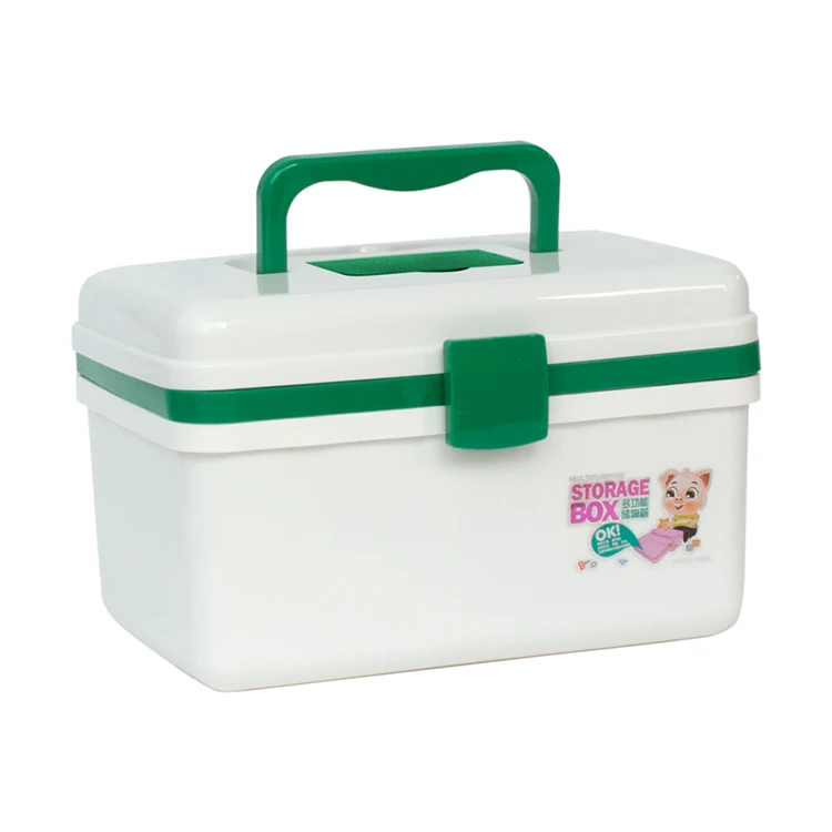PP plastic small portable medicine box first aid kit storage container