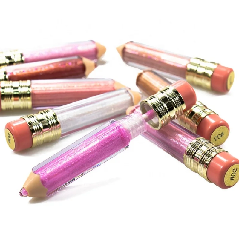 New arrivals pencil tube kids lip gloss tube custom vegan kids lip gloss private label