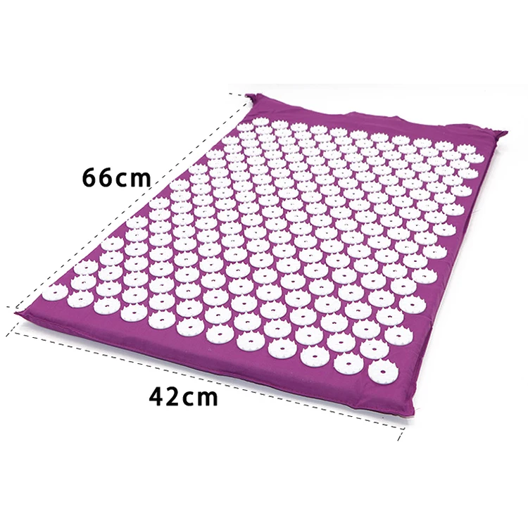 Natural linen Yoga Yantra Foot Shakti Lotus Plastic Spikes Massage Acupressure mat
