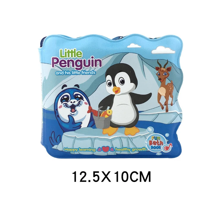 Custom baby PVC waterproof bath book for Baby Education sea animal