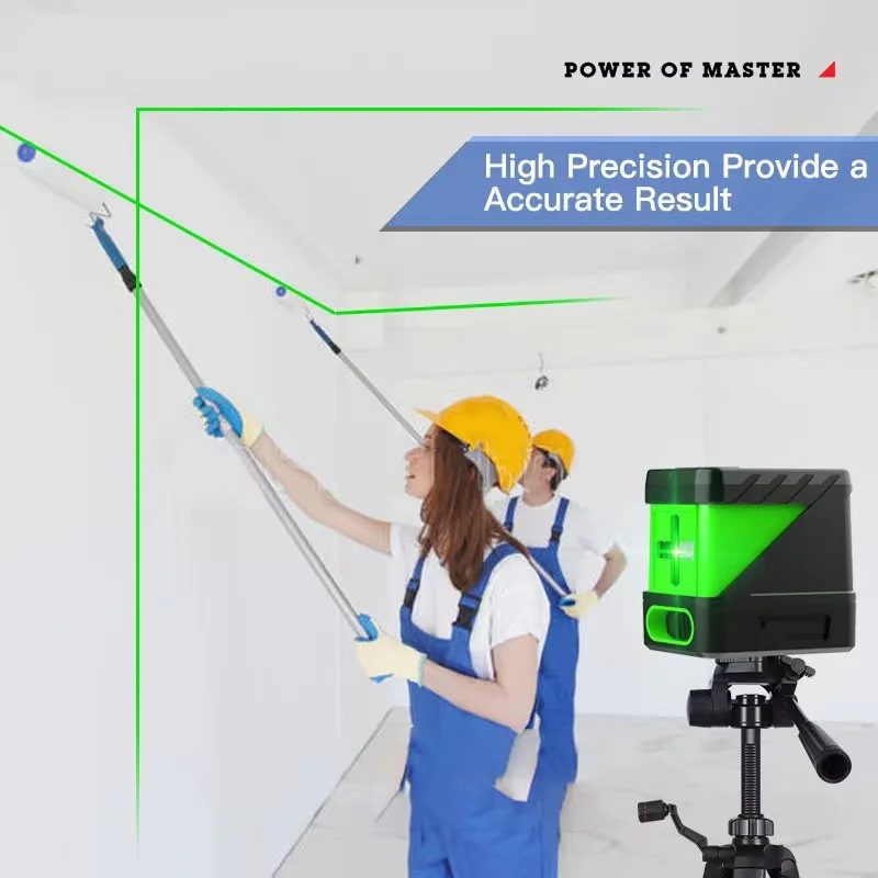 XCSJ-T2A Cross Line Green Laser Level Self-leveling Mini 2 Line Measuring Construction Tools