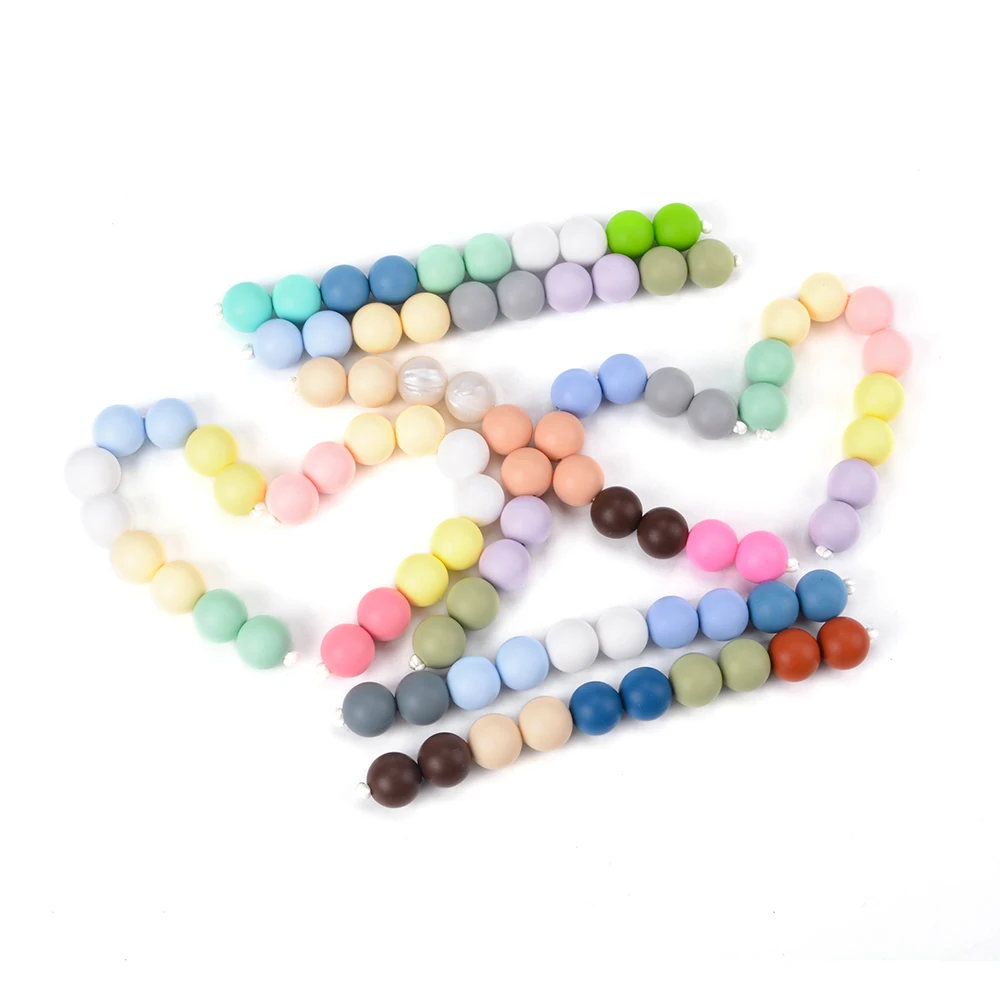 Wholesale Food Grade Silicone Beads for Pacifier Baby Chewable BPA Free Silicone Baby Teething  Beads