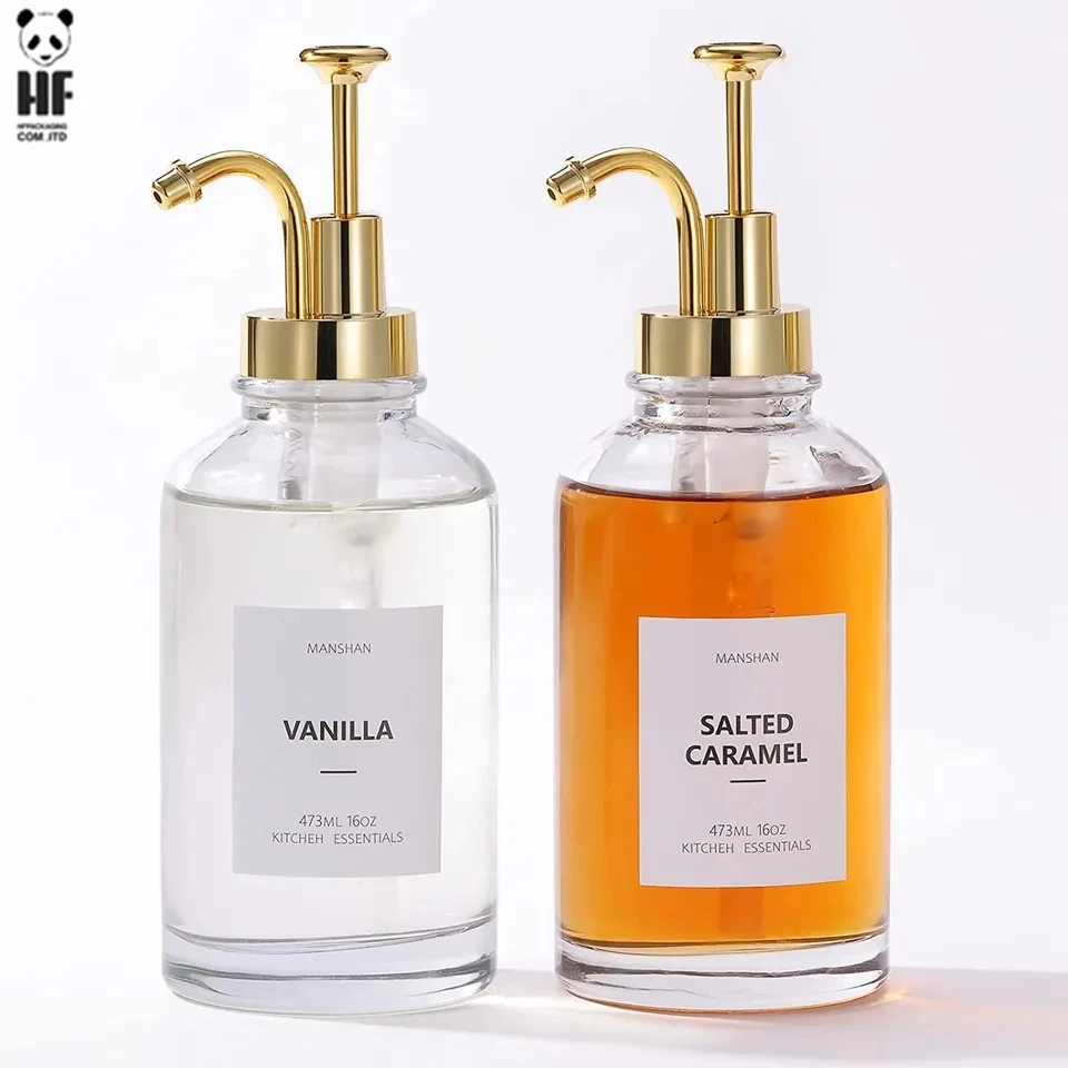 Gold coffee syrup dispenser pump and honey dispenser,dispenser for olive oil