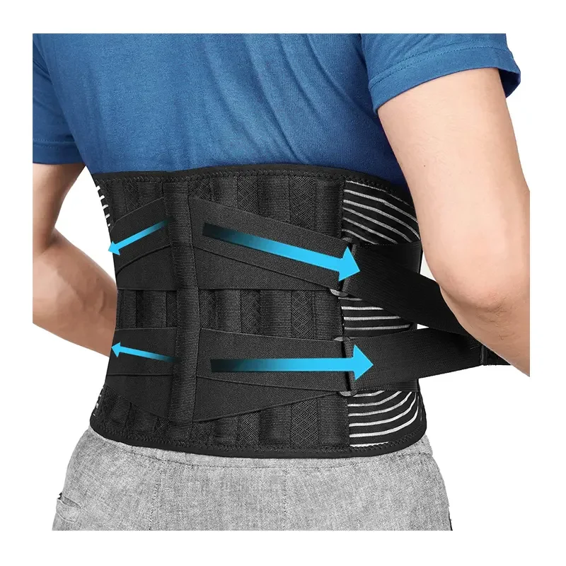 Custom Logo Lumbar Support Belt 6 Stays Breathable Anti-skid Waist Support Ceinture Lombaire Medical Lumbar Back Brace Men Women
