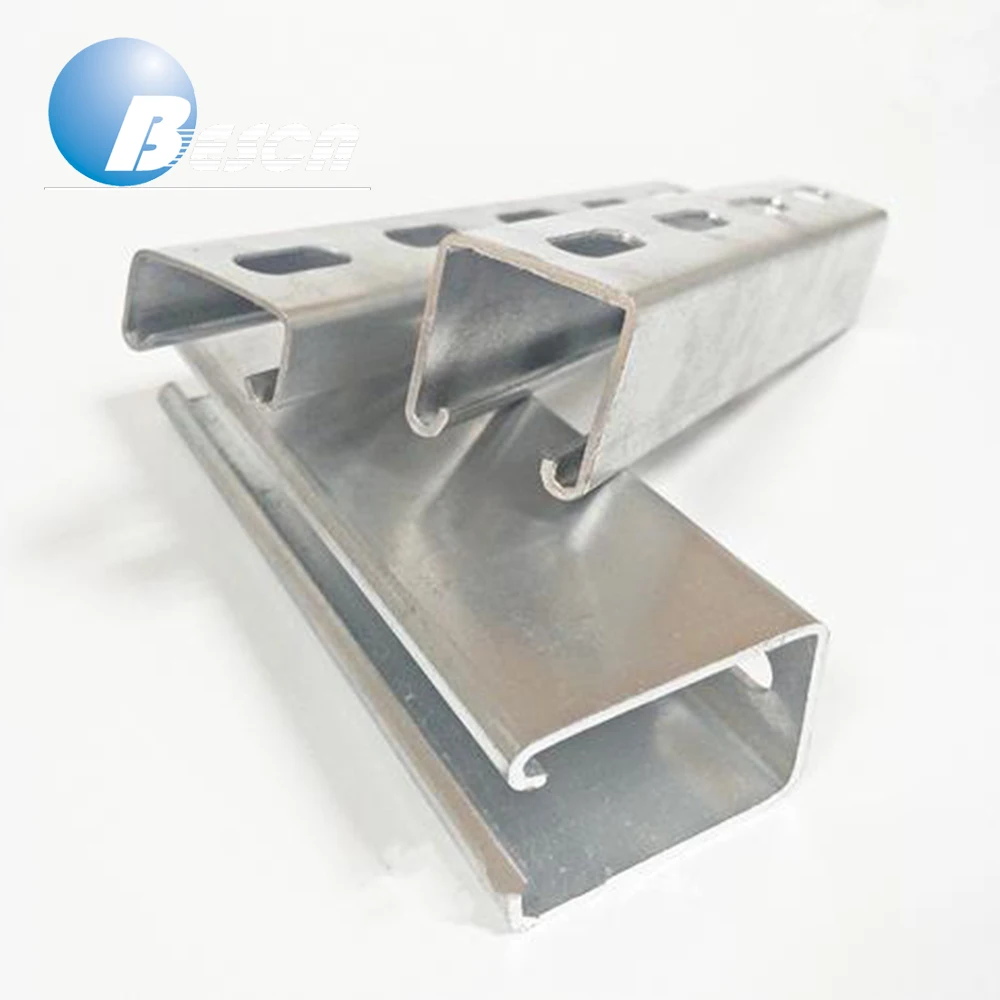 BESCA China Manufacturer HDG Slotted SteelChannel Strut lron Channel Prices Galvanized Cold Formed Steel Channel