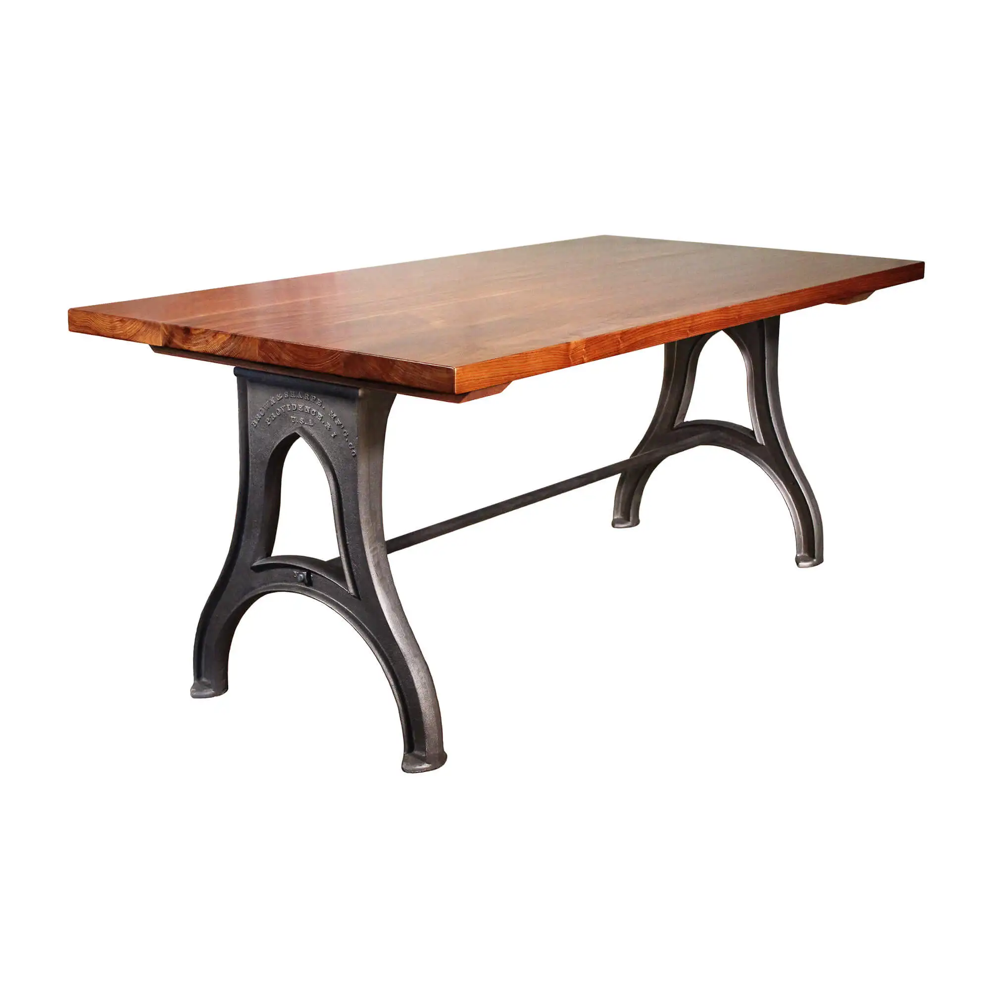 Home Furniture Solid Wood Dining Table Live Edge/ Wishbone Metal Legs Dining Table Wood