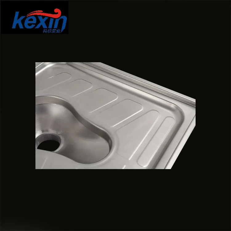 High quality high end stainless steel toilet squatting pan with p trap