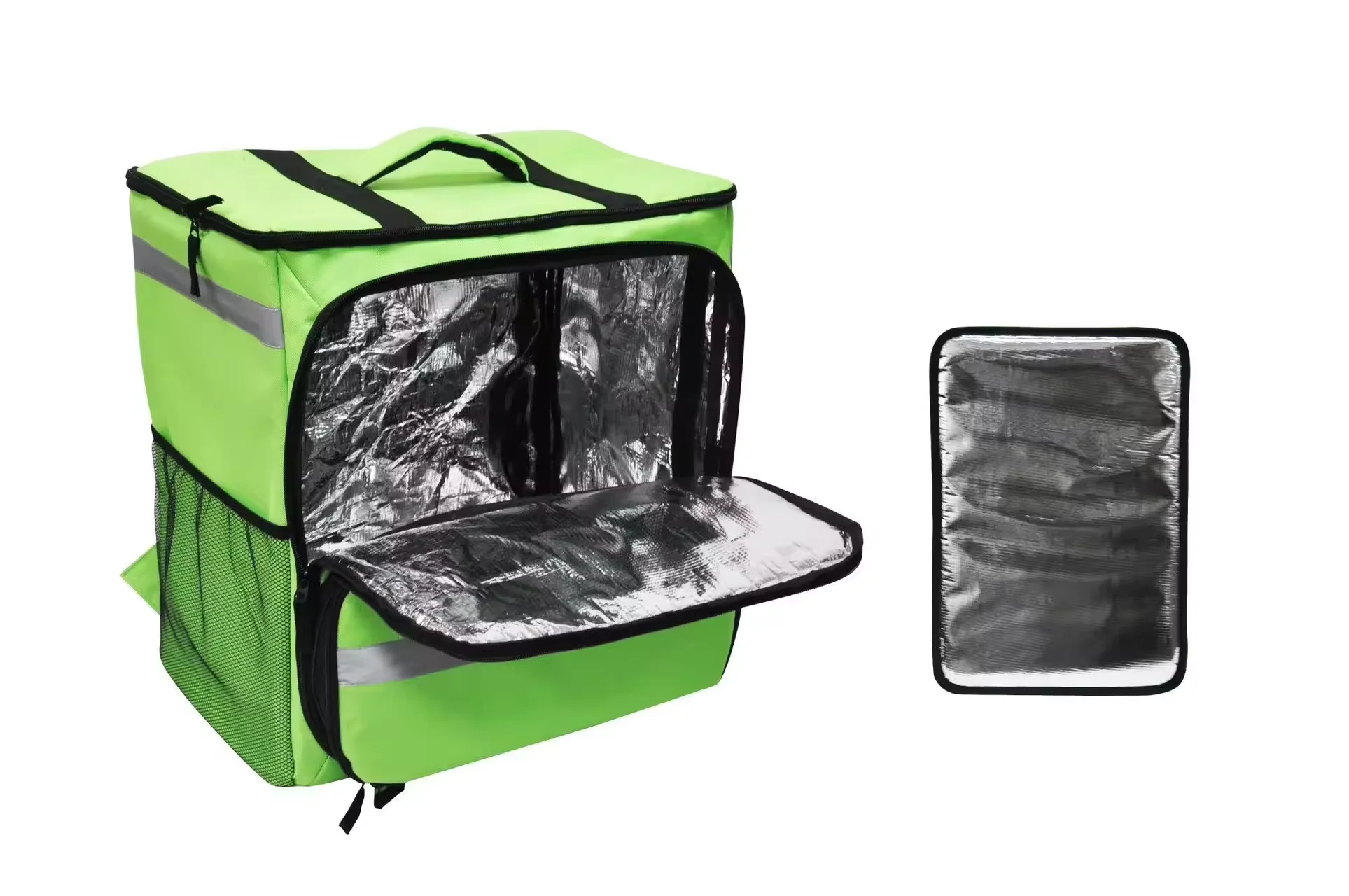 Large Green Insulated Grabfood Special Cake Isothermal Bag for Food Delivery