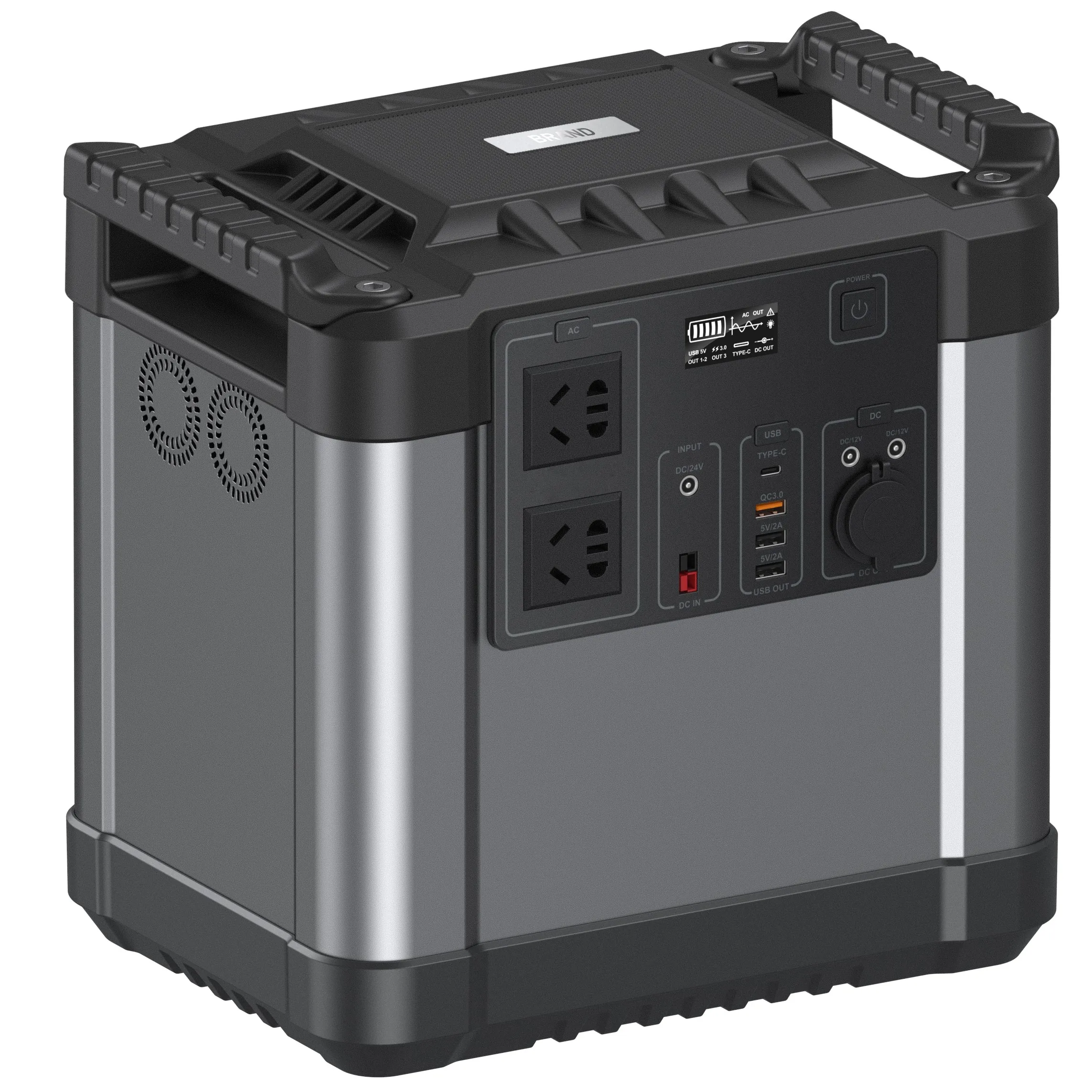 2020 New Idea Fast Charger Camp Lifepo4 Battery Pure Sine Wave Solar Panel Emergency Home Industrial 2000w Portable Solar Power