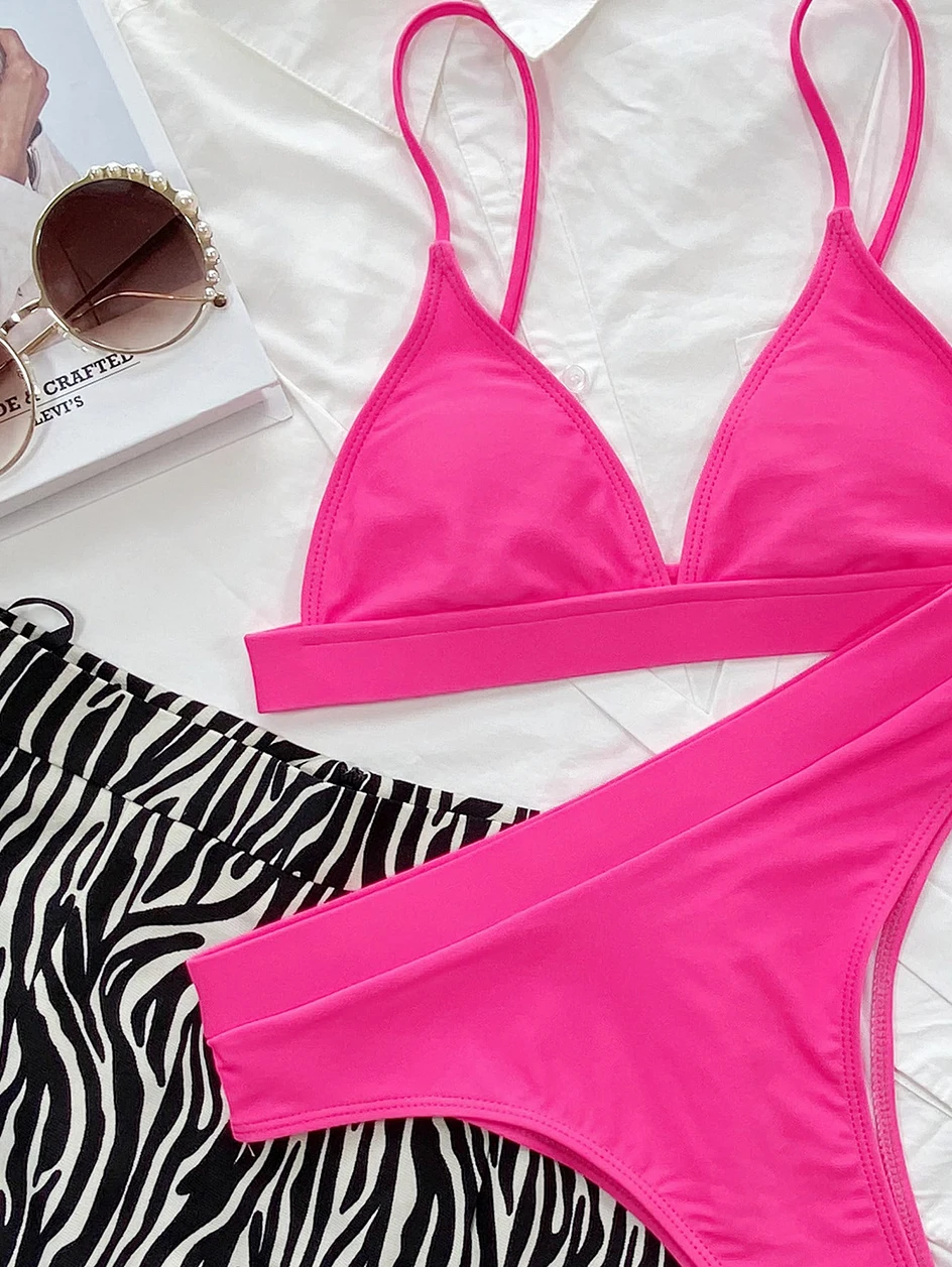 Sexy High Waist Bikini 2023 Swimwear Women Swimsuit Female Bikinis Set Bather Swimming for Bathing Suit Woman Beach Wear Biquini