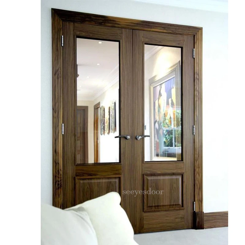 Italian Luxury Design Entrance Door Exterior Security Front Door Modern Entry Black Double Iron Door