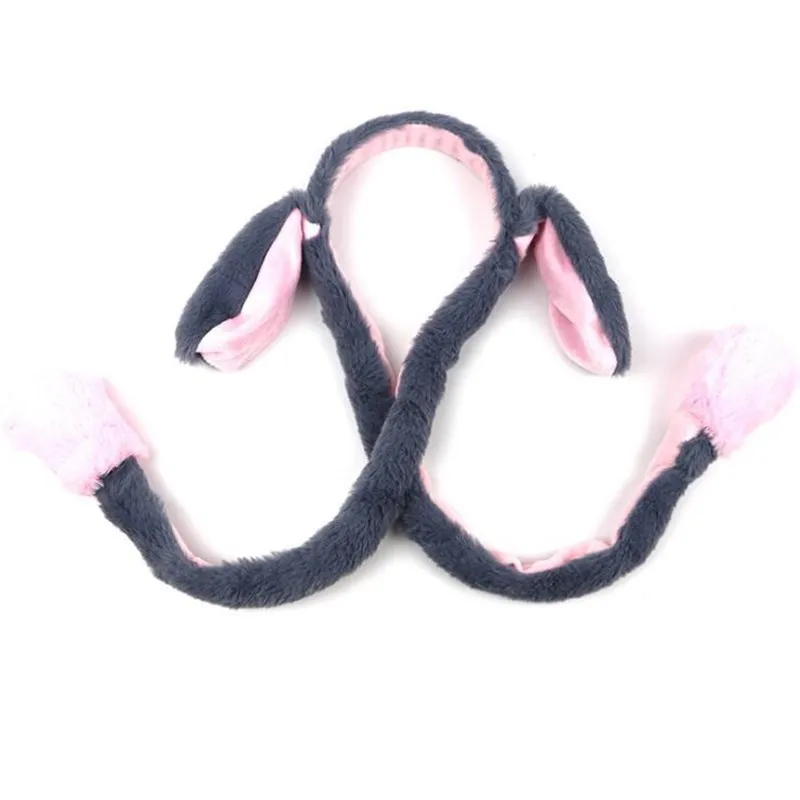 Night light plush rabbit ear hair band Lovely hair accessories with movable ears Luminous hair band