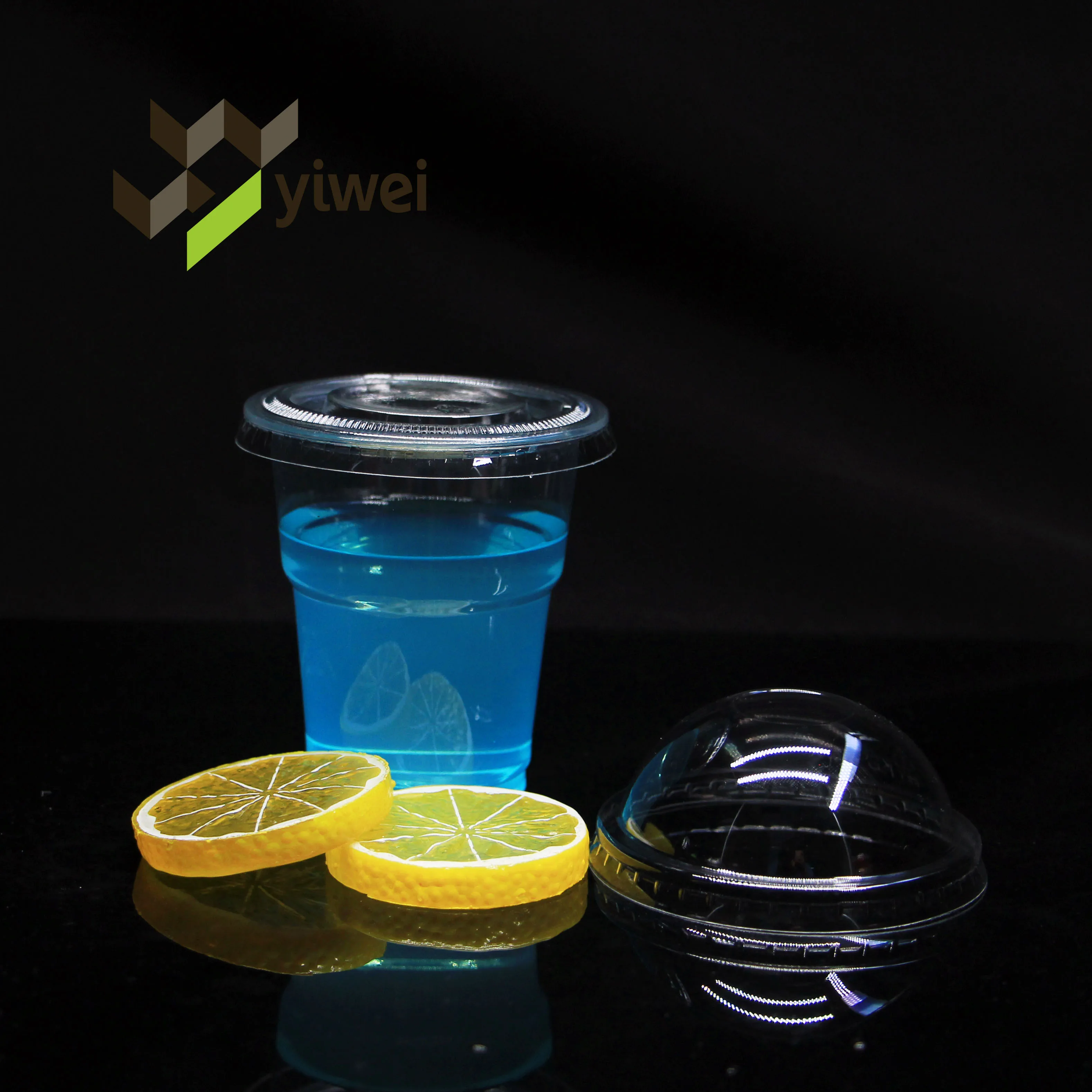 Custom Logo Disposable PET Cup With Lids, Boba Tea Coffee Juice PET Clear Plastic Cup/