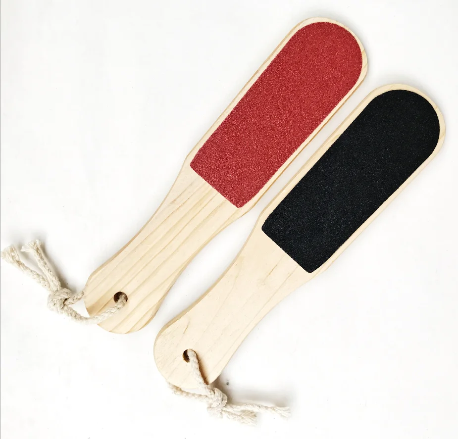Professional Wholesale Pedicure Kit Customized Logo Double Side Sandpaper Wooden Foot File