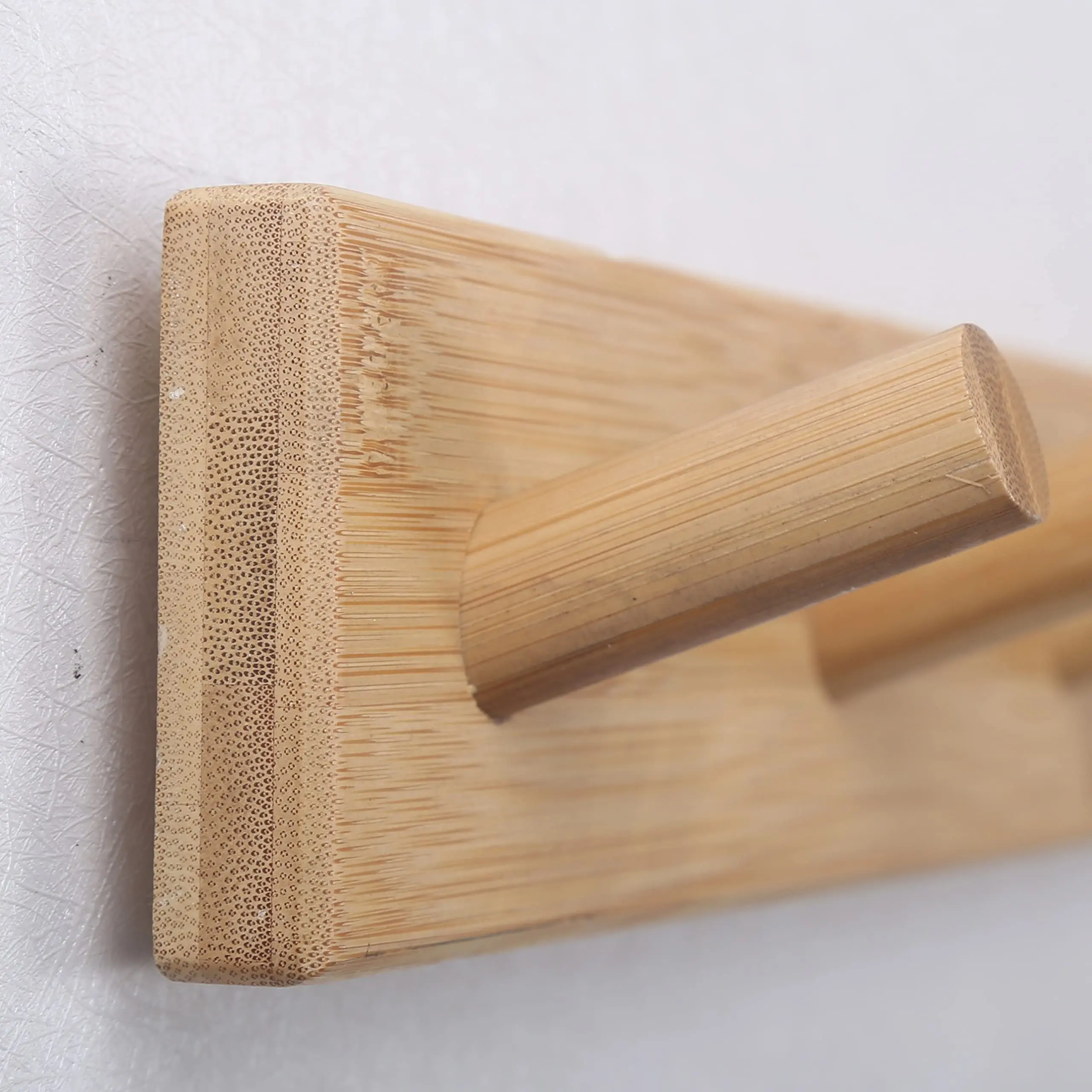 Wood Coat Rack Wall Mounted,10 Peg Long Bamboo Hook for Hanging Backpack Coat Towel Hat