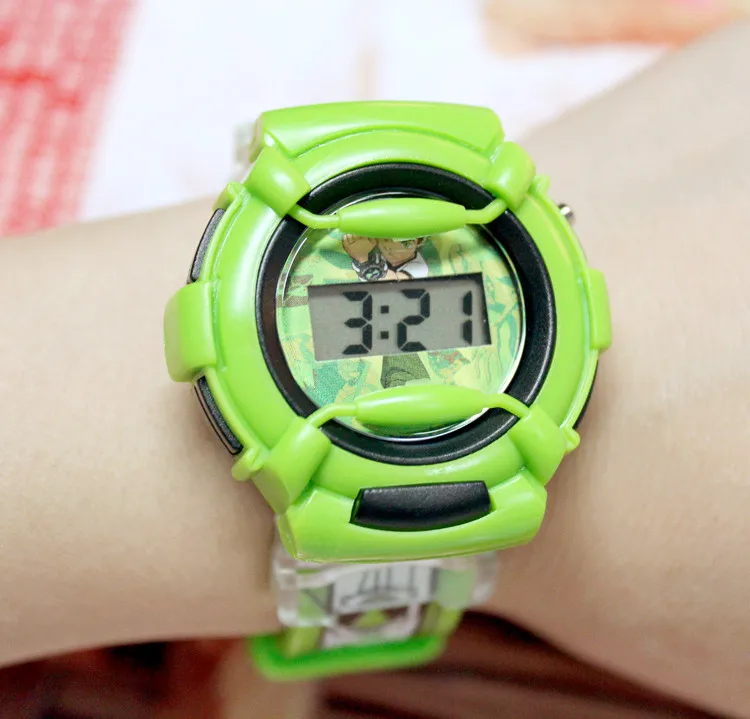 Fashion  Cute Silicone Digital Watches Children Kids Boys Wrist Watch Cartoon WristWatches