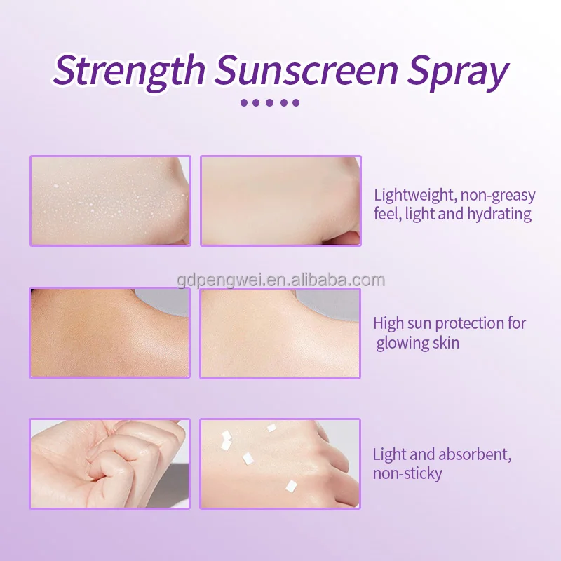 Оптовая продажа летние товары Солнцезащитный спрей 50 +++ spf органический солнцезащитный крем быстро формирующаяся пленка УФ-спрей