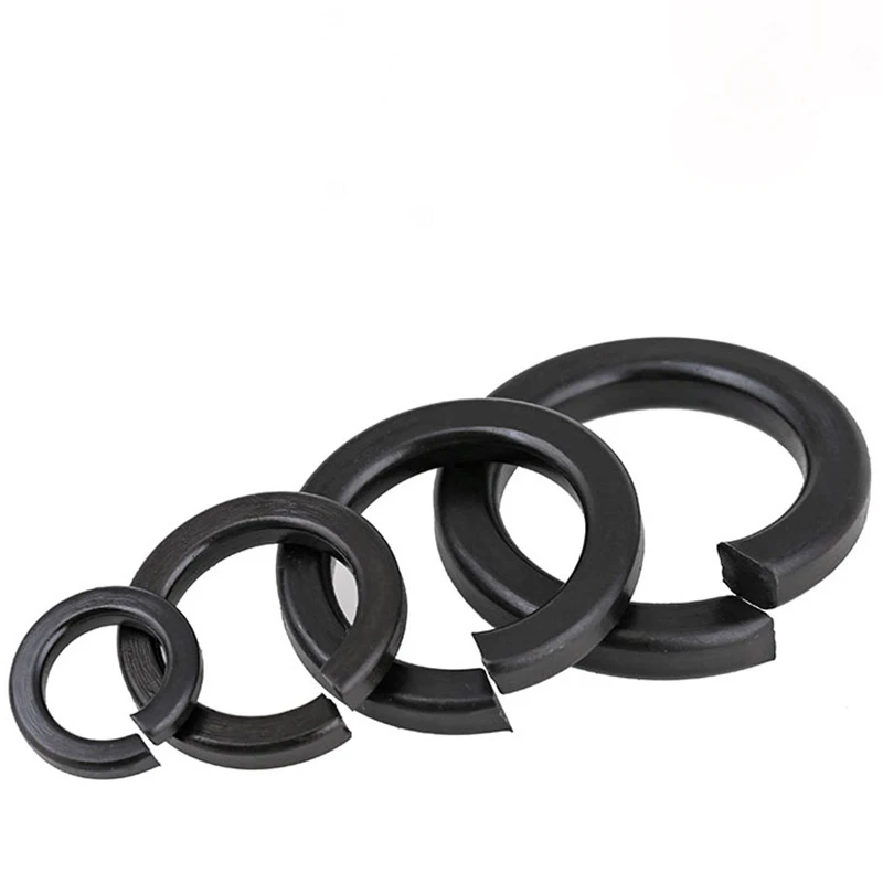 Lock Washers Steel Thickened Opening Flat Washer High Quality Customized Stainless Steeltion Spring with Square Ends Black GB