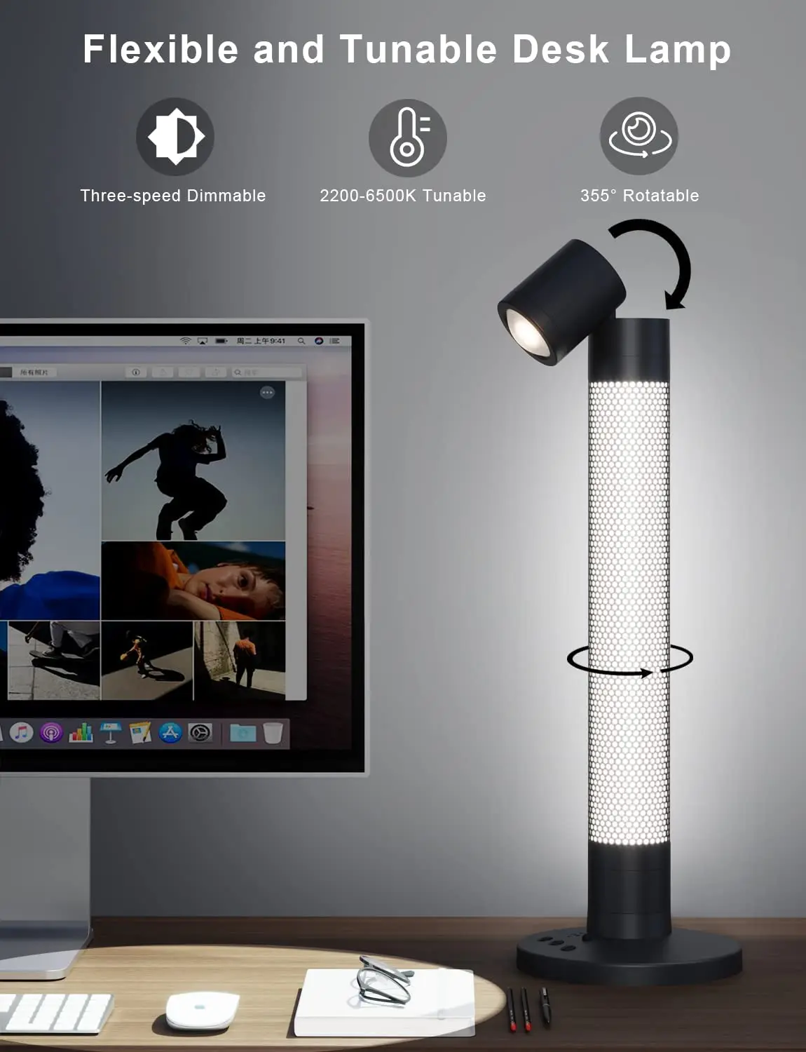 OEM ODM домашняя лампа-трансформер с долговечным светодиодным освещением, умная визуальная Удобная Светодиодная настольная лампа с несколькими лампочками