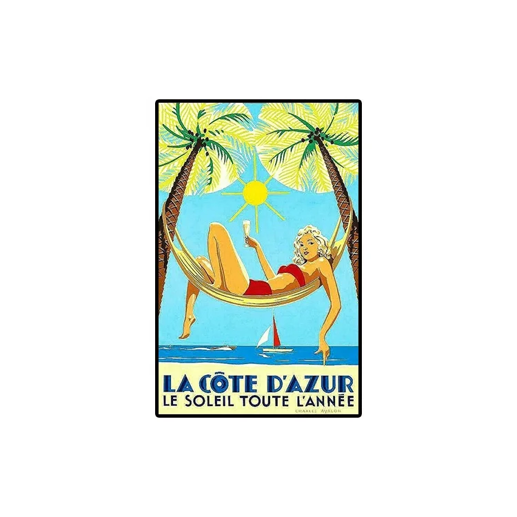 Great Value Wholesale 8x12 Inch Souvenir Gift Enjoy Your Holiday At The Beach Metal Poster Tin Signs