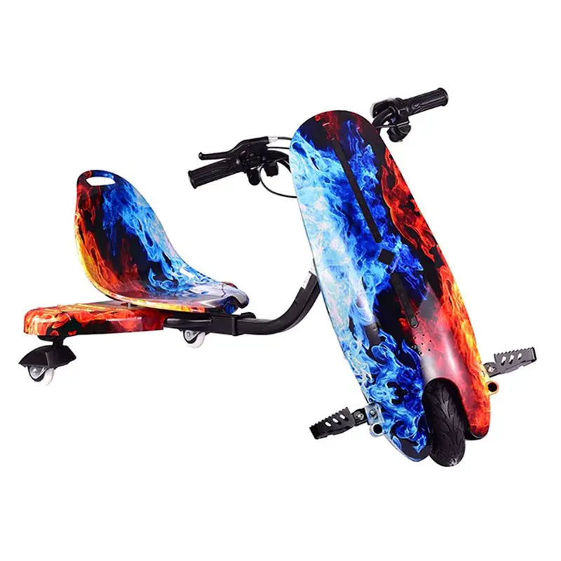Customizable Drifting Scooter Logo Custom Electric Drift Scooter Blue Gradient Color 360 Drift Trike