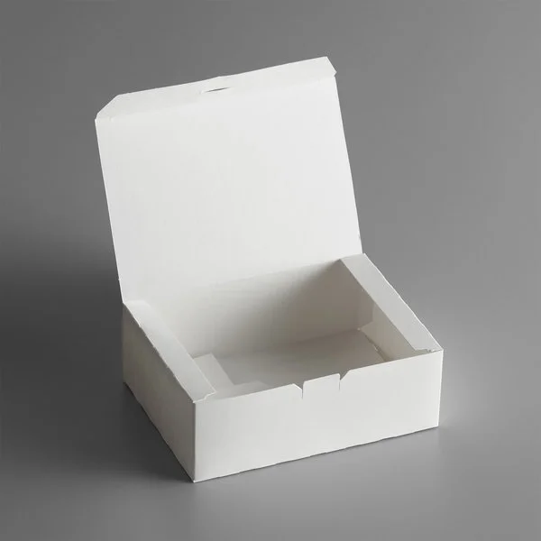 No Added PFAS Customized Size Disposable Fried Chicken Cardboard Containers White Take Out Lunch / Box With Fast Top