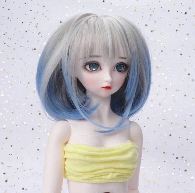 Wig Customize 1/3 BJD Wigs 22-23 cm Head Circumference Fit For Dollfie Dream Doll Hair 9 inch head doll tress dolls accessories