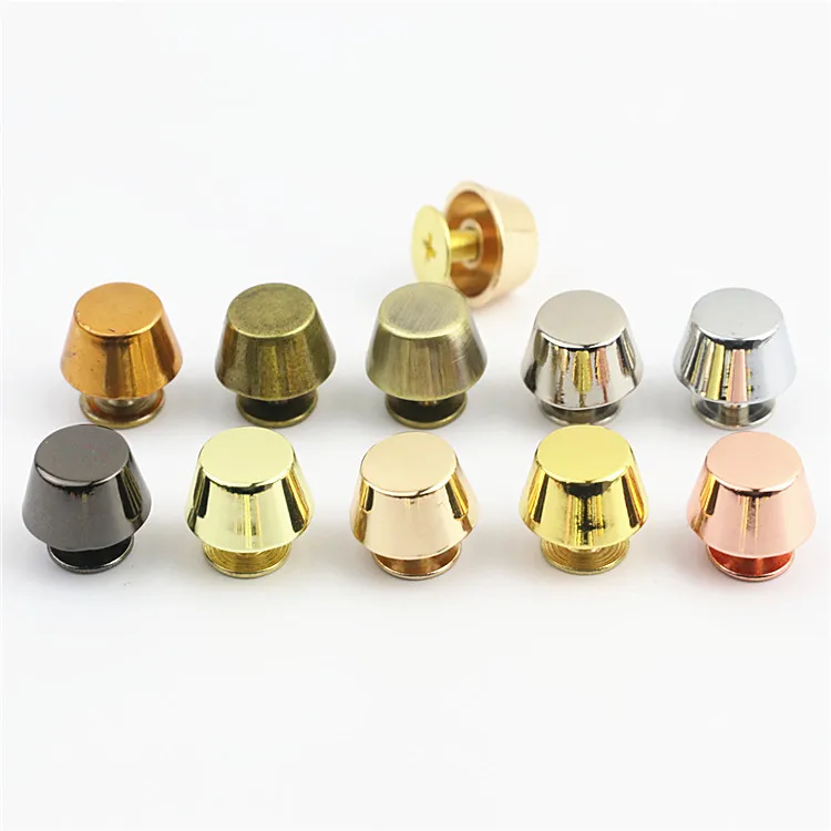 Alloy Bucket Shape Foot Nails Clip Buckles Combined Buttons Rivet Screw for Bags Leather Belt Craft Hardware Accessories